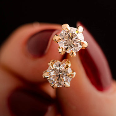 Lotus Diamond earrings
